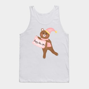 Happy new year teddy bear Tank Top